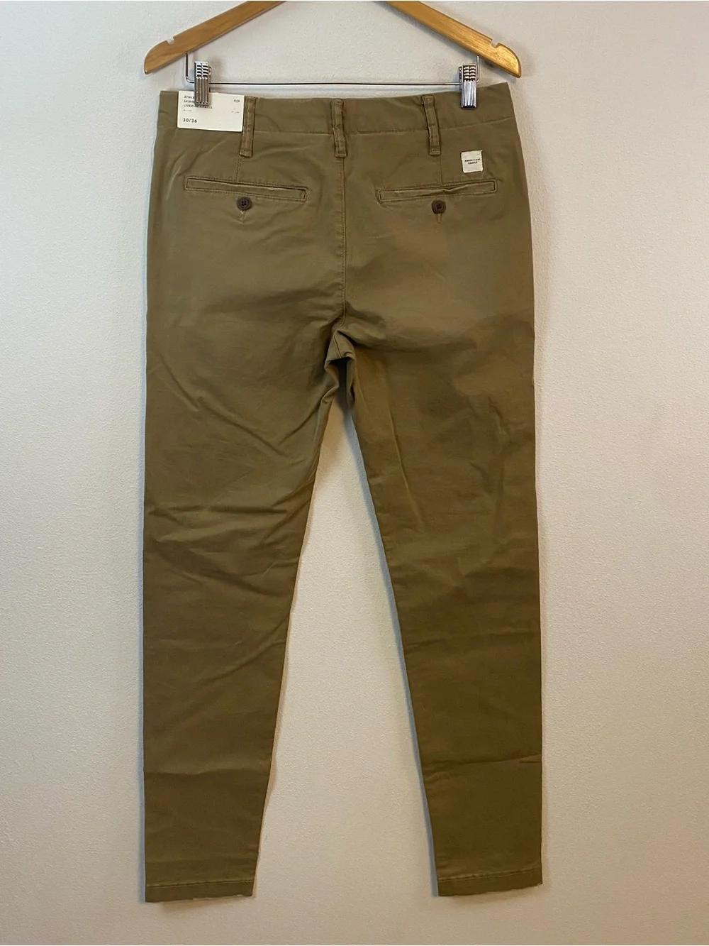 American Eagle NWT Athletic Skinny Lived-in Khakis Flex Mens 30x36